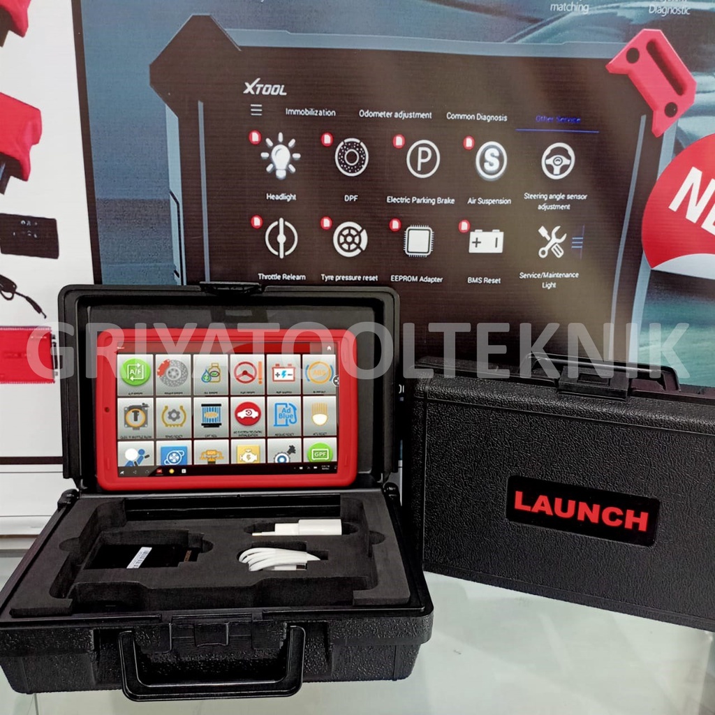 Paket Koper Scanner Mobil Launch X431 DIAGUN IV Adapter Full Software