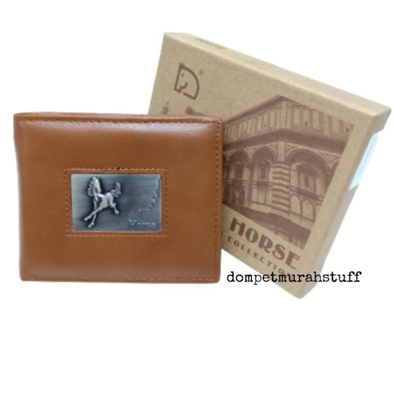 (DOMPETMURAHSTUFF) Dompet Kulit Asli. Dompet Pria Kulit. Dompet Imperial Horse Logo Motif E