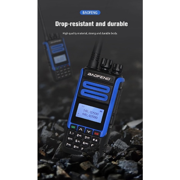 Handy Talkie Dual Band BF-H7 - HT Radio Panggil Dua Arah 10W - Baterai 2200mAh