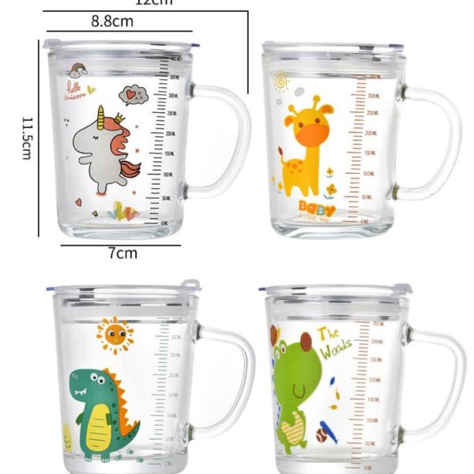 =+=+=+] Gelas Minum Anak / Gelas Kaca Anak / Gelas Susu Anak