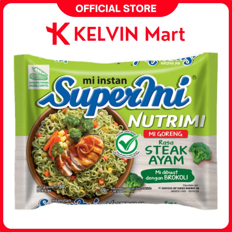

Supermi Nutrimi Mie Goreng Steak Ayam Pck 80g | KELVIN Mart