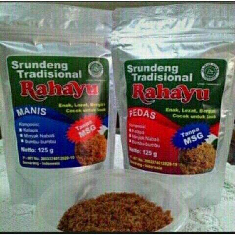 

SRUNDENG RAHAYU PEDAS & MANIS 125 GR KHAS SOLO