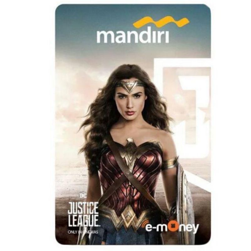 Mandiri eMoney JUSTICE LEAGUE - HALF BODY KARAKTER WONDER WOMAN ORI /Like eTOLL Flazz Tapcash or Brizzi