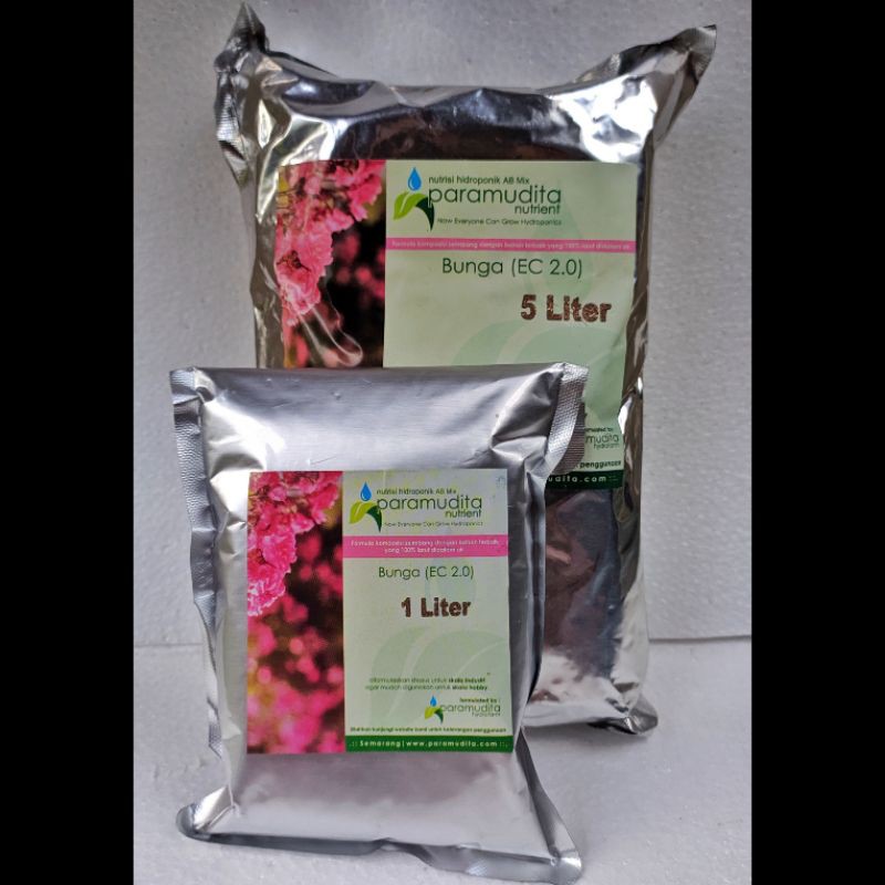 PARAMUDITA NUTRIENT Nutrisi Hidroponik AB Mix Bunga 5 Liter