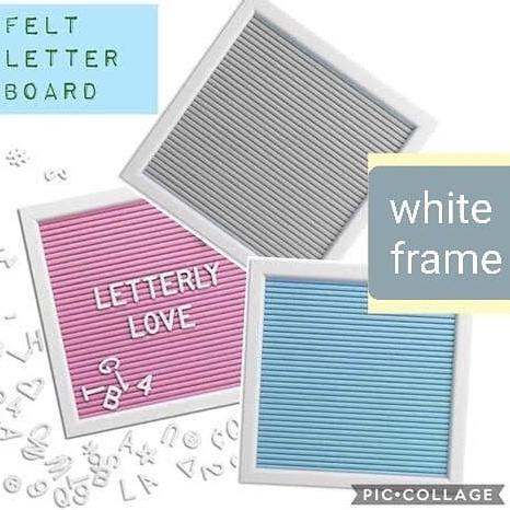 

white frame letter board