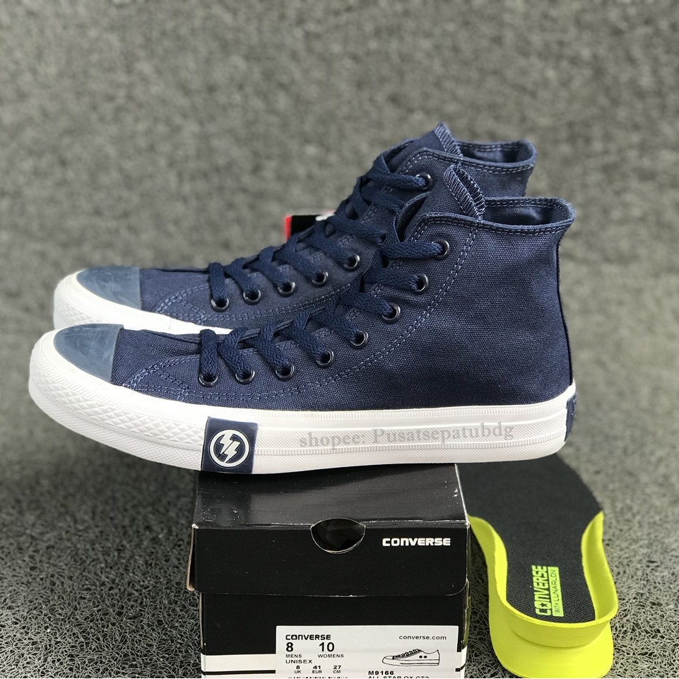 Sepatu Converse Petir Tinggi X Undefeated High Navy