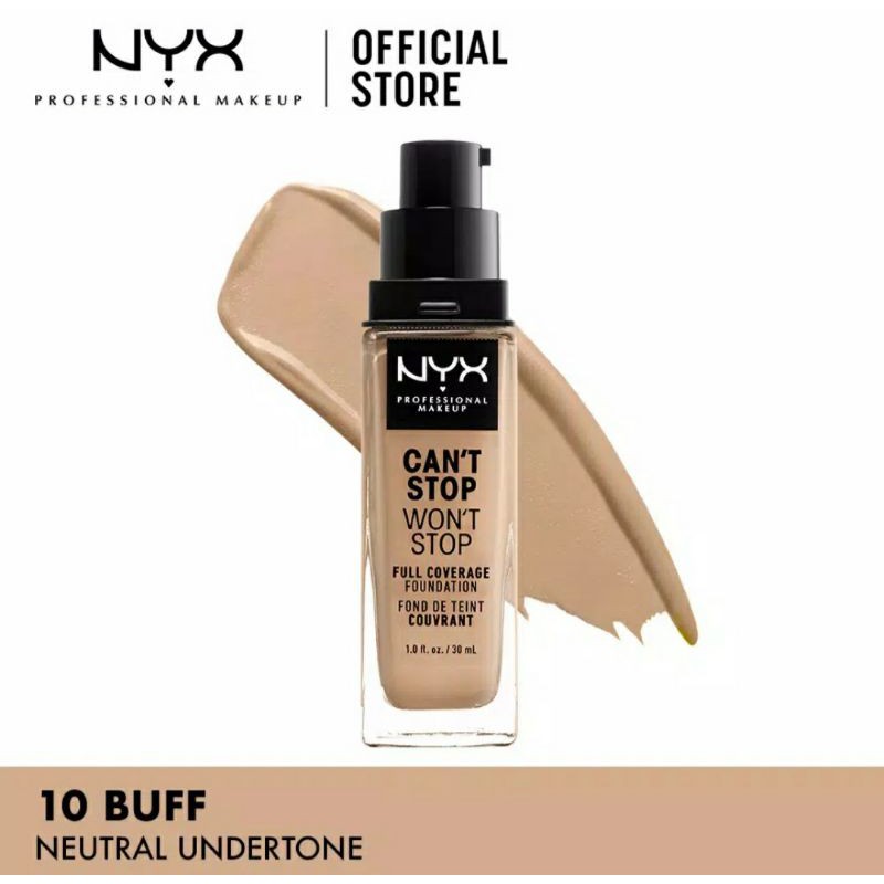 NYX Professional Makeup Can't Stop Won't Stop Liquid Matte Foundation (Waterproof, Tahan 24 Jam)