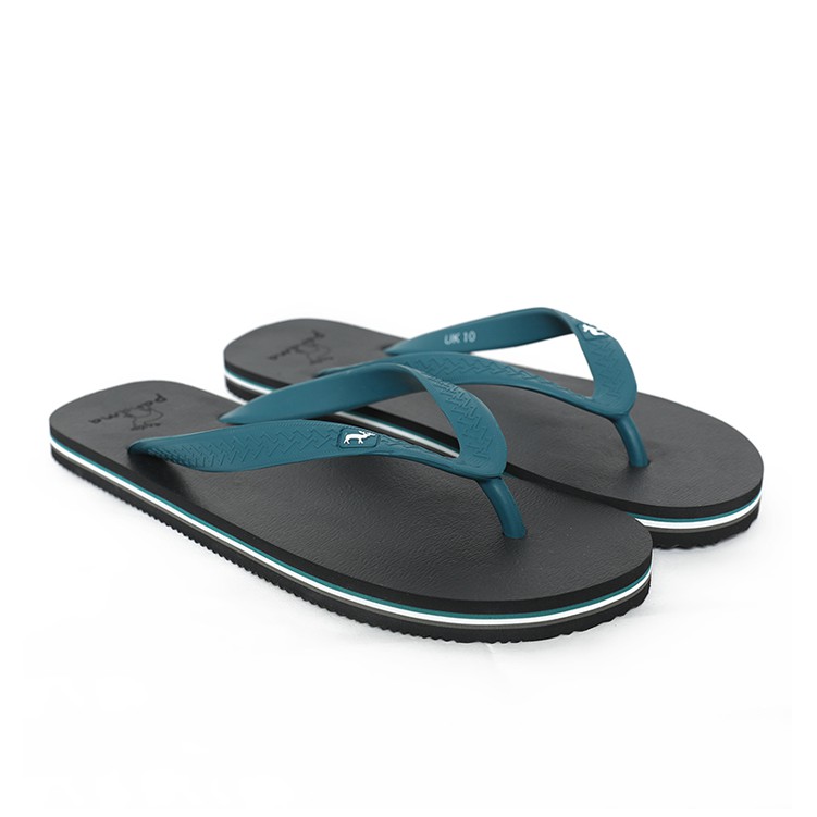 Sandal Panama Classic / Sendal Jepit Pria Hitam Hijau Tosca / Sandal Pantai M12