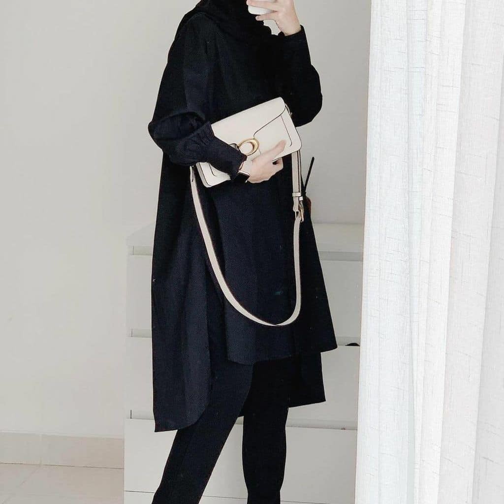 Hanley Long Shirt / Baju Tunik Wanita Terbaru 2021 / Atasan Muslim Wanita Termurah / OOTD Muslim Kekinian-3