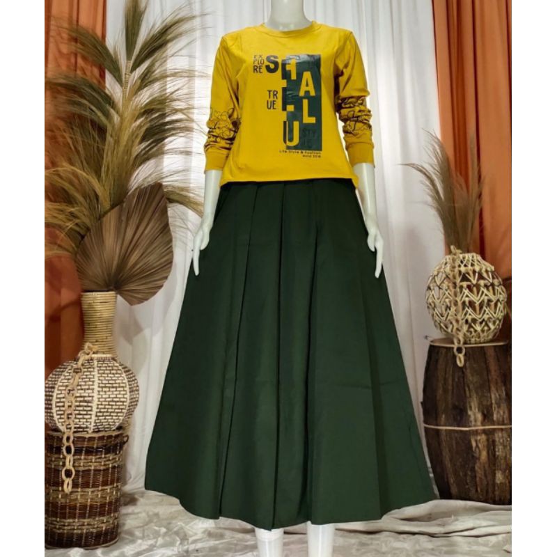 rok set atasan kaos Zolaqu