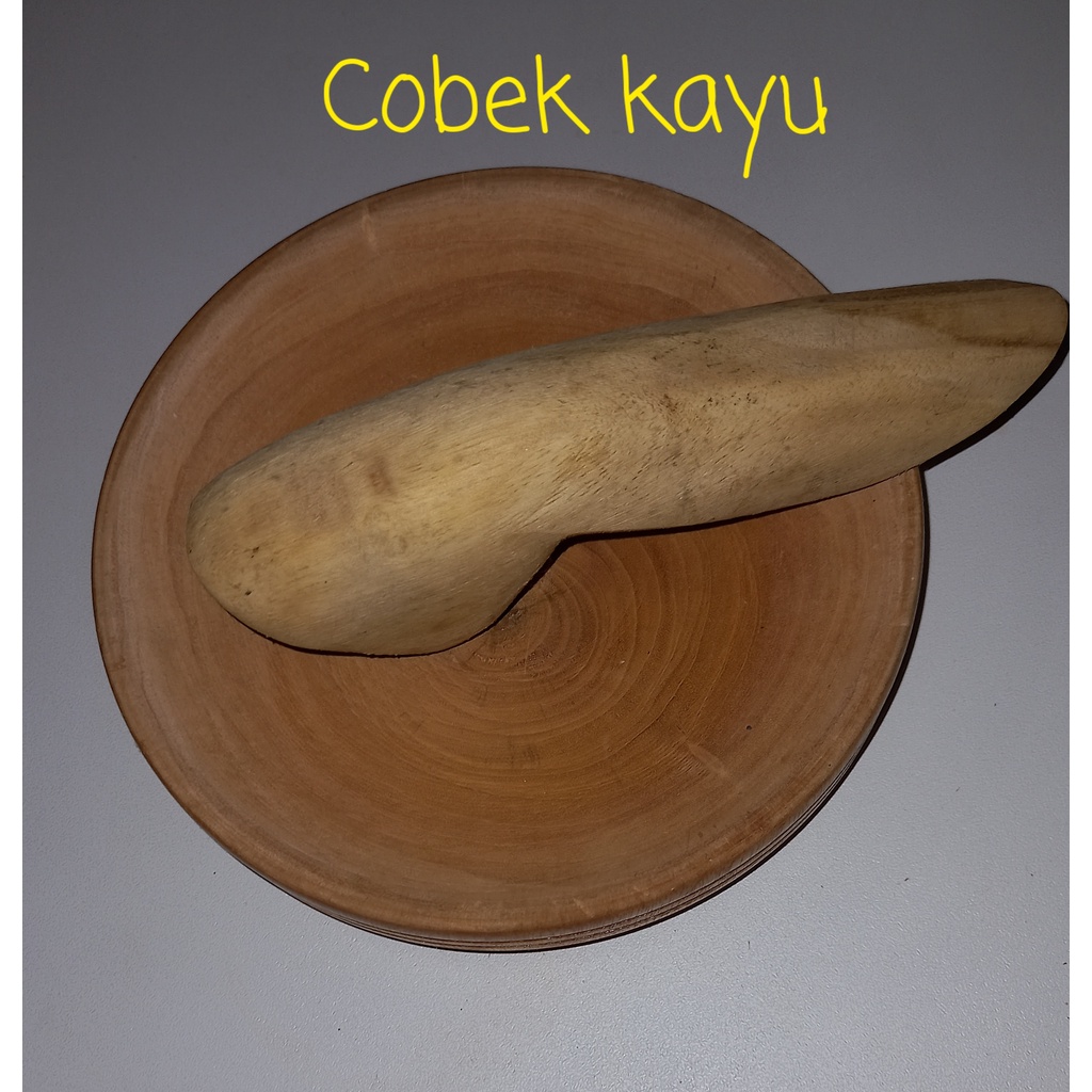 COBEK KAYU UK 16 CM DAN ULEKAN