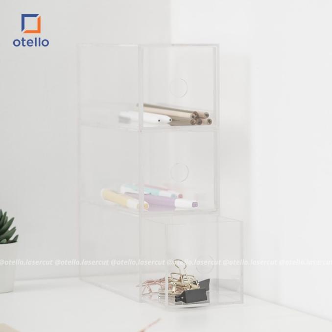 Milan | Laci Akrilik Rak Laci | Acrylic Organizer Akrilik Kotak Laci