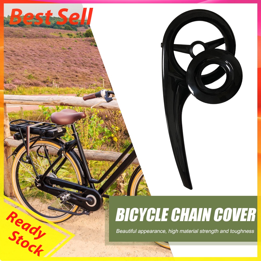 40-44 Teeth Bicycle Chain Protective Cover Plastic Bike Chain Covers Black