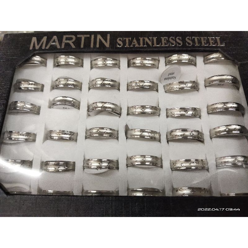 Grosir Cincin Stainless isi 36 pcs Love Mata tidak karat