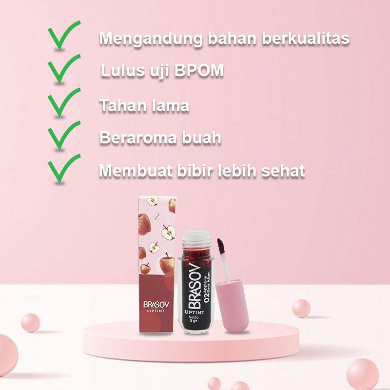 Liptint Brasov Pewarna Bibir 5Gr Original (✔️BPOM)