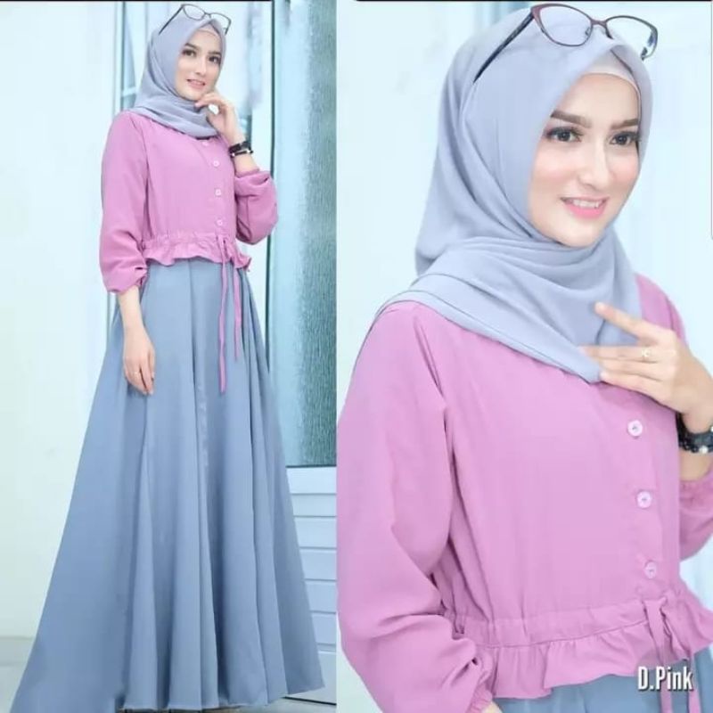 [COD]Baju Gamis Wanita Terbaru Anjani Maxi Dress Murah Kekinian 2020