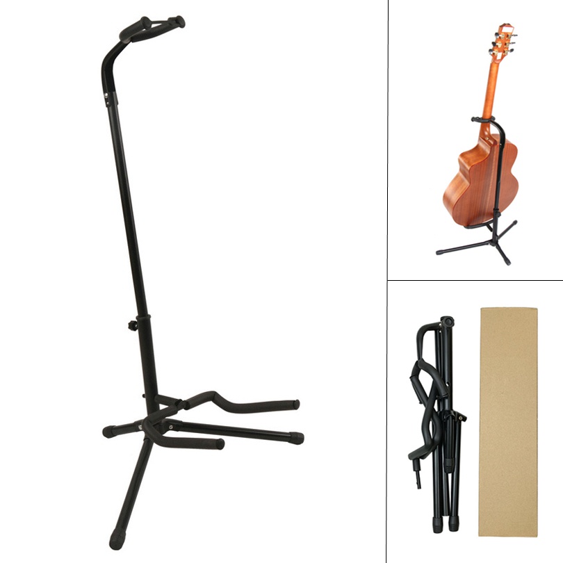 Stand Holder Tripod Stabil Model Lipat Bahan Aluminum Alloy Untuk Gitar Akustik Elektrik Bass