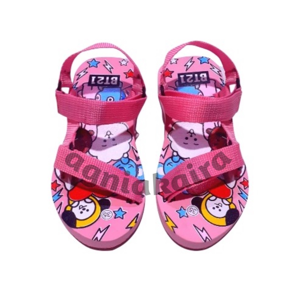 Sandal Anak Perempuan Tali Gunung BT21 New Kren