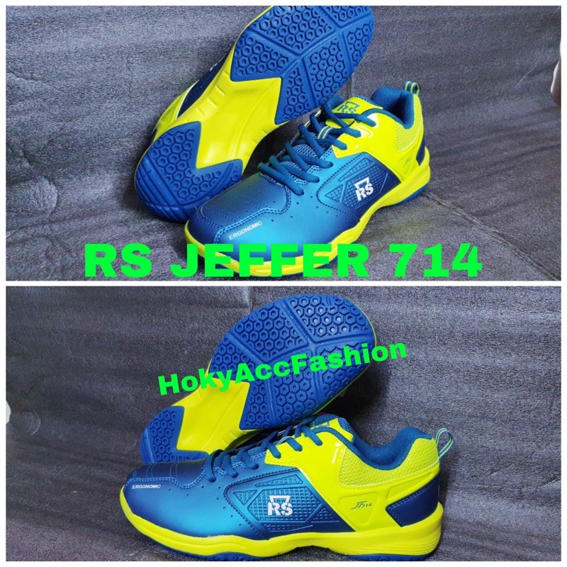 Sepatu Badminton Rs Jeffer 714 - RS 714 - RS JF 714 Original