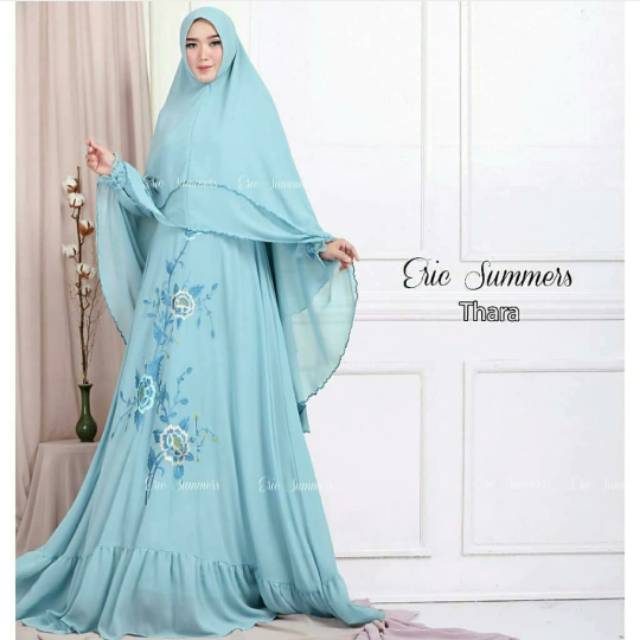 Thara Eric summers / gamis syari bordir busui/gamis ceruty babydoll