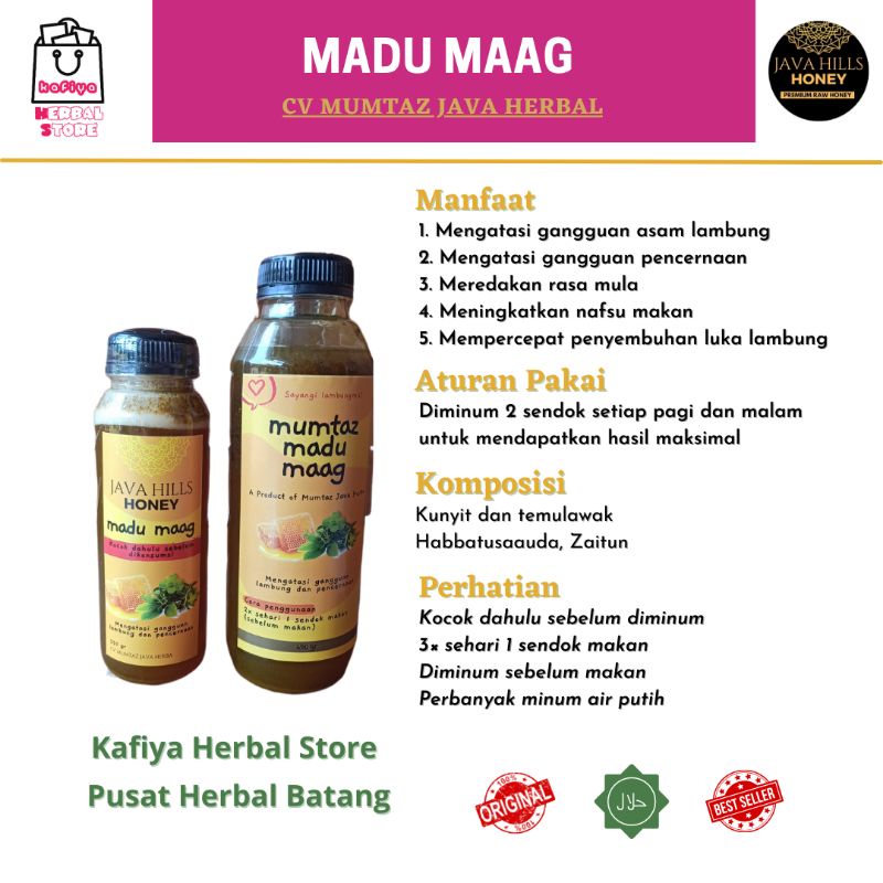 JAVAHILLS GRATIS SENDOK KAYU || Mumtaz Madu maag Java Hills Honey 650gr