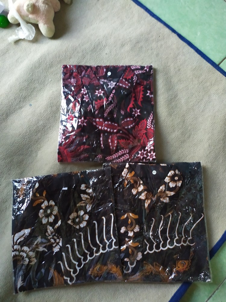 Batik Kalongan Hrb026 Kenongo Kemeja Hem Pendek Padi Pekalongan 79