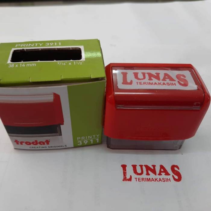 

Stempel Trodat Warna Otomatis LUNAS - Trodat Printy 3911