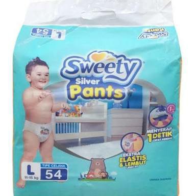 PAMPERS SWEETY SILVER PANTS L54 TYPE CELANA Promo