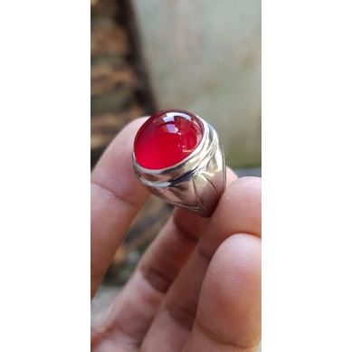 AKIK CEMPAKA MERAH DIM 17 KRISTAL