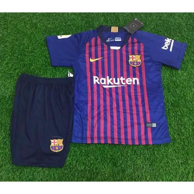 SETELAN KIDS BARCA HOME 2018 2019 GRADE ORI - seymu