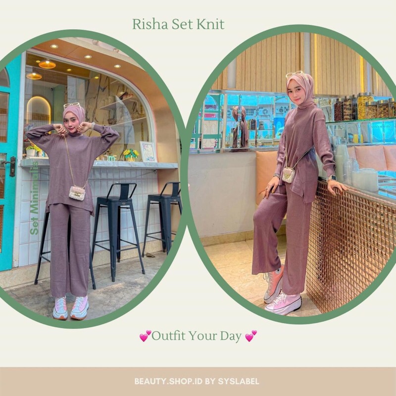 RISHA SET KNIT - ONE SET KULOT A2