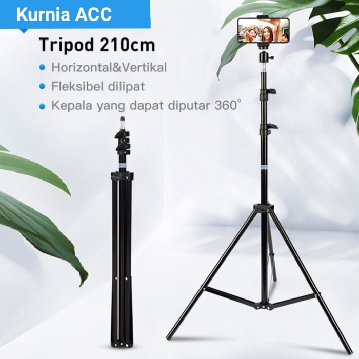 Kamera-Aksesoris- Tripod Hp Dan Kamera 2 Meter / Tripod 2 Meter / Tripod Kamera + Holder -Aksesoris-