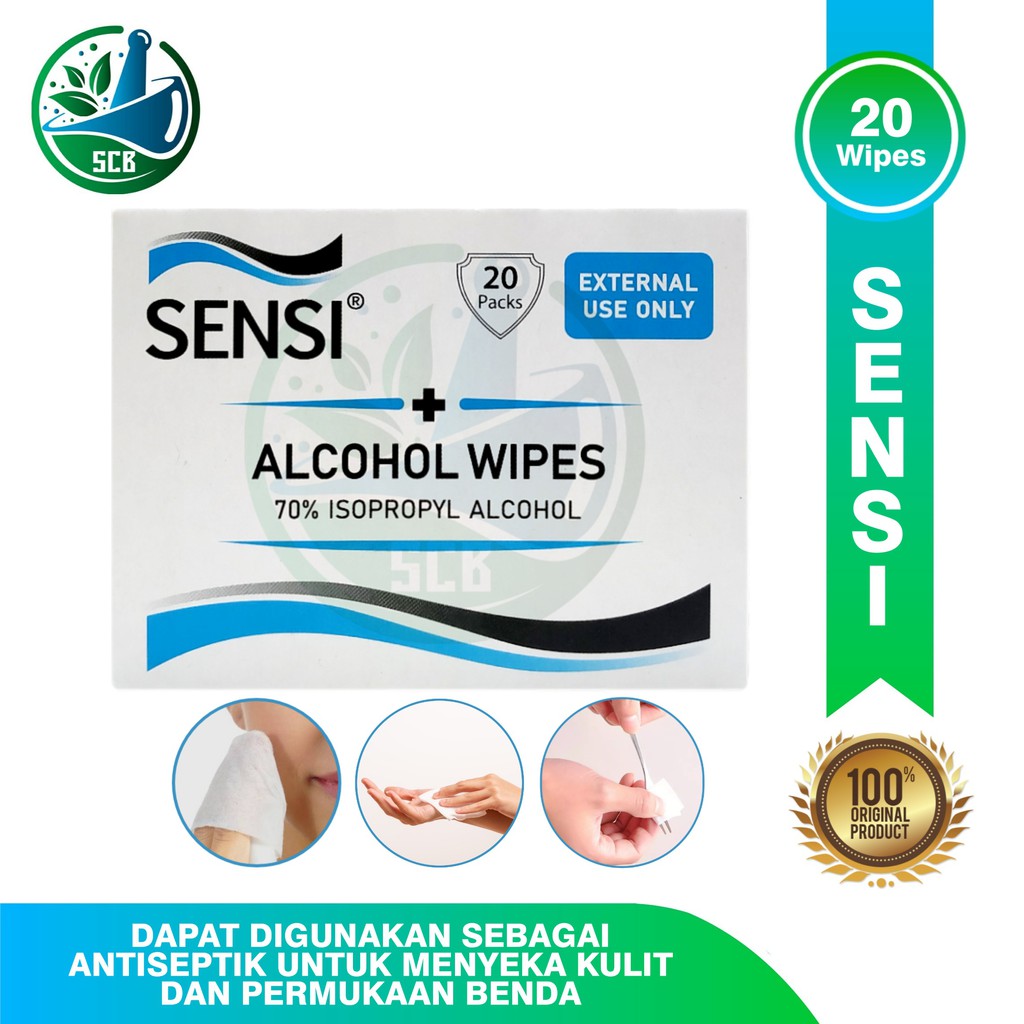 Jual Sensi Alcohol Wipes 70 Isopropyl Alcohol Tisu Basah Alkohol Isi