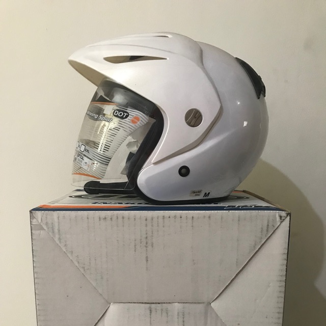 Helm INK CX 22 Putih Sport Solid White Clear CX-22 CX22