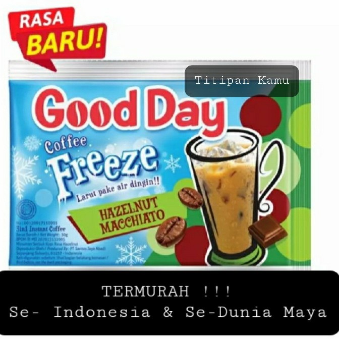 

r0eree Good Day Freeze Hazelnut Macchiato 10 Sachet ( Renceng ) Ds20X11