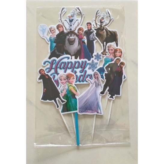 topper cake ulang tahun Frozen