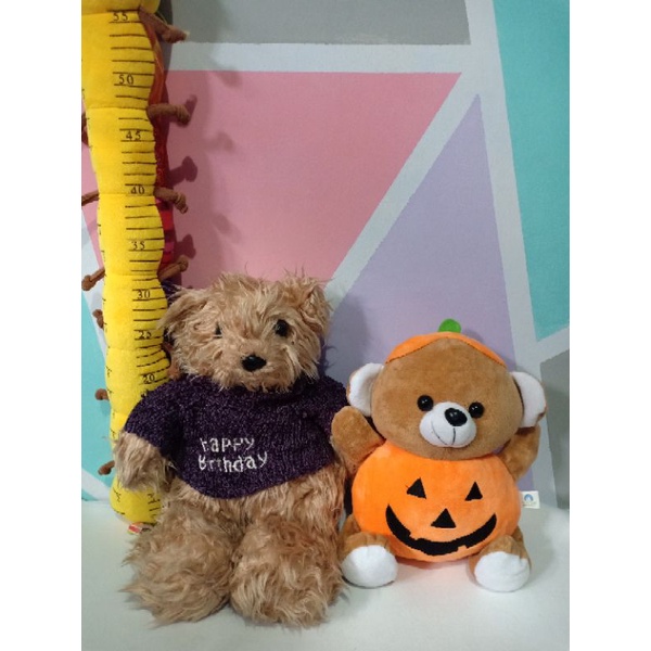 Boneka Teddy Bear kostum labu