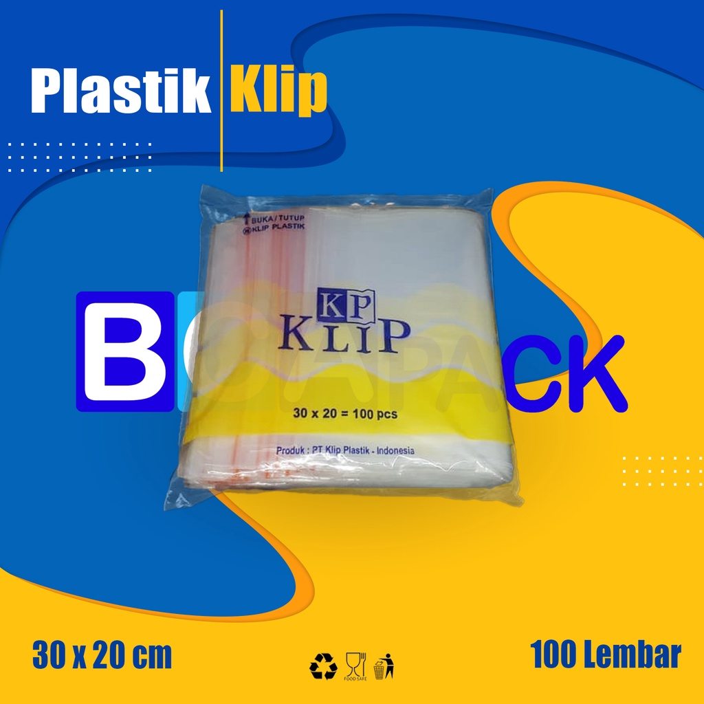 

PLASTIK KLIP SIZE 30X20CM - KANTONG KP BENING UKURAN 30X20 ISI 100 LEMBAR JAKARTA