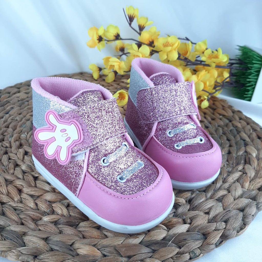 [TAMAN SEPATUKU] SEPATU TRENDY MURAH PESTA GLITTER TANGAN LUCU USIA 1-3 TAHUN CAX22