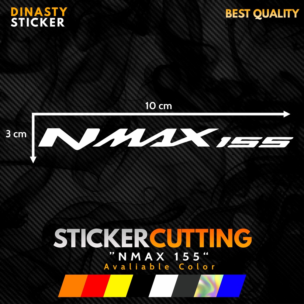 STICKER STIKER CUTTING YAMAHA NMAX LOGO HOLOGRAM HITAM PUTIH NMAX 155