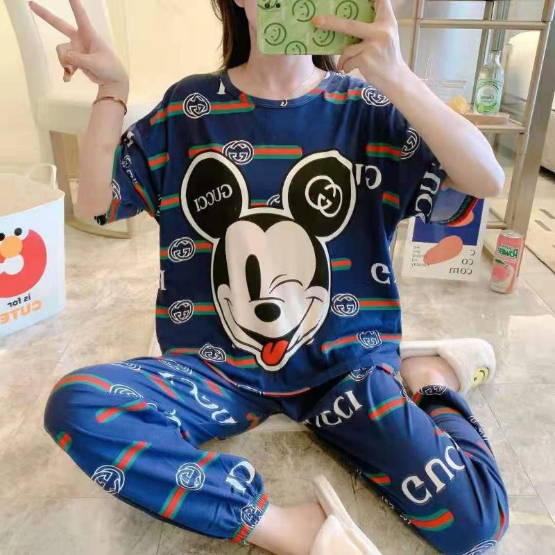 MDLV ~ BAJU TIDUR SET CP JOGGER MIKI GC KAOS SPANDEK BAJU TIDUR DEWASA PREMIUM FASHION IMPORT