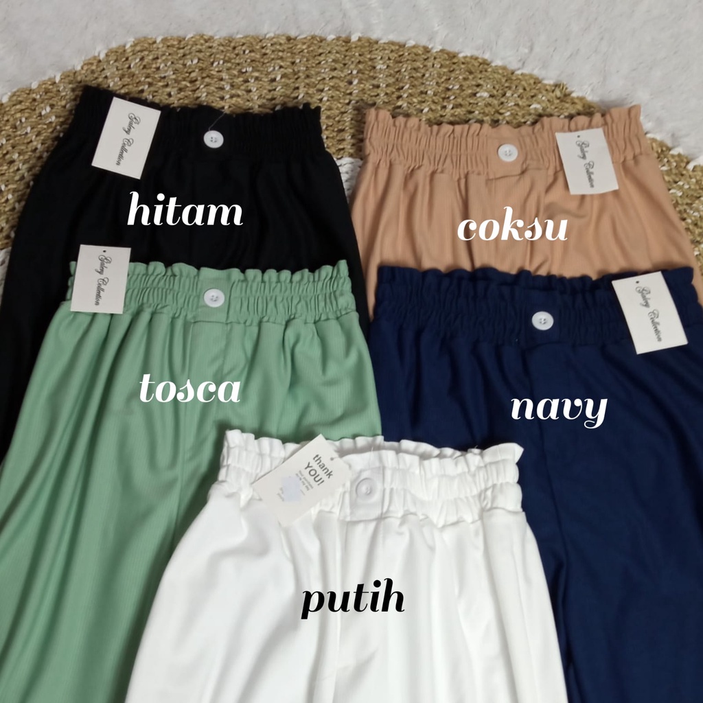 CELANA KULOT JUMBO SCUBA/CELANA KULOT FULL KARET/KOREAN PANTS WIDE LEG PANTS