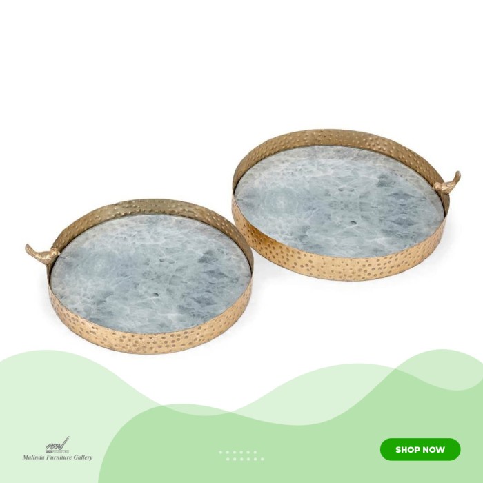 Jual Malinda Furniture Nampan Hias Ebbie Trays Set Of Shopee Indonesia