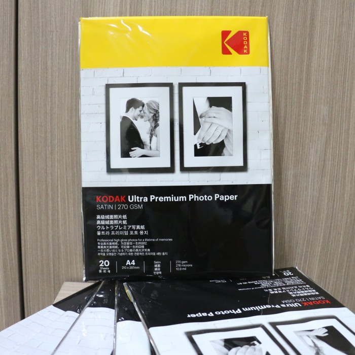 

Kodak Ultra Premium Photo Paper SATIN 270GSM 20pcspax A4 Terbatas