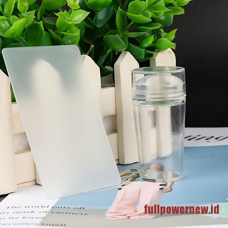 【COD】Nail Stamper Set Jelly Head With Scraper Nail Art Template Silicone Plate Tools