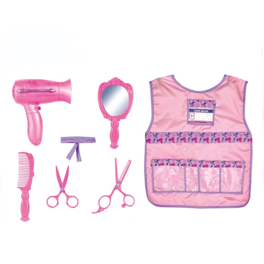 Mainan Edukasi Anak Kostum Kapster Salon Set. Profesi Hair Stylist