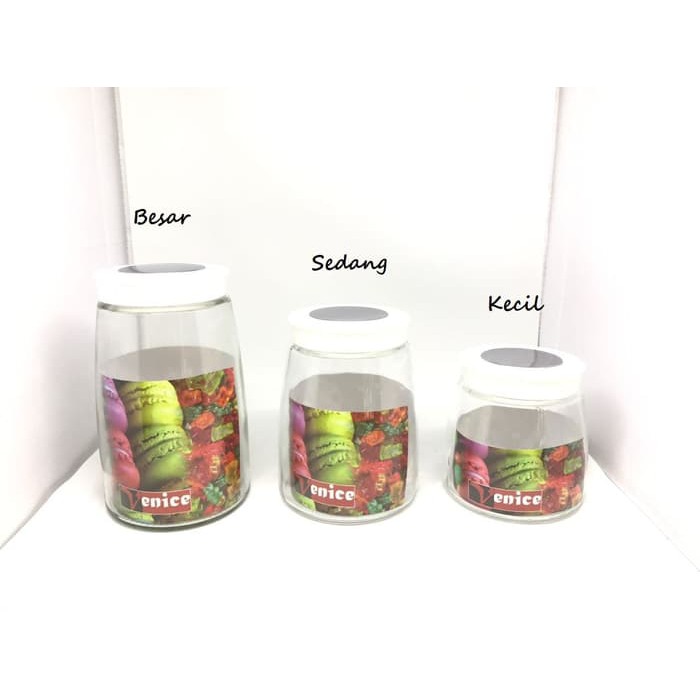 Toples kue kaca elegan ramadhan lebaran Venice import Kecil