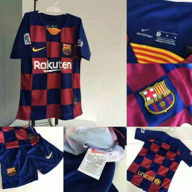Jersey Grade Ori Barca Barcelona Home Kids 2019 2020 Baju Koas Setelan Bola Anak Murah Sale Terlaris