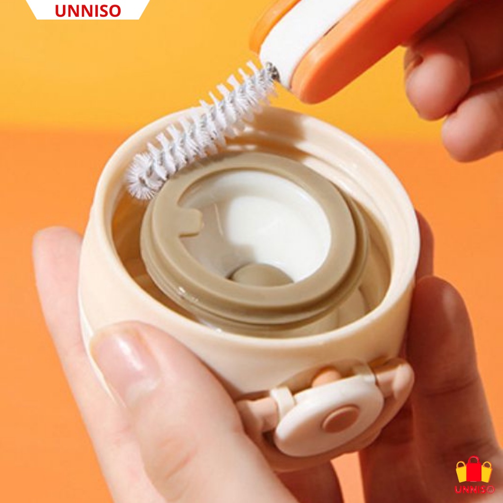 UNNISO - Sikat Pembersih Botol Susu Bayi Termos Multifungsi 3 in 1 SB9