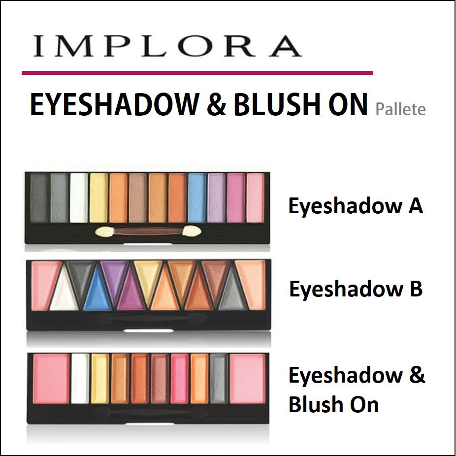 *galerybeautysemarang* Implora Eyeshadow Pallete + Blush On ( Palet Eyeshadow ) Palette | BPOM